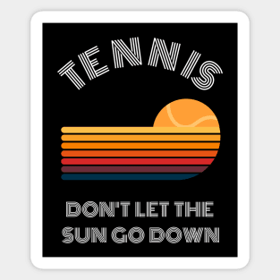 Vintage Retro Sunset Tennis Sticker